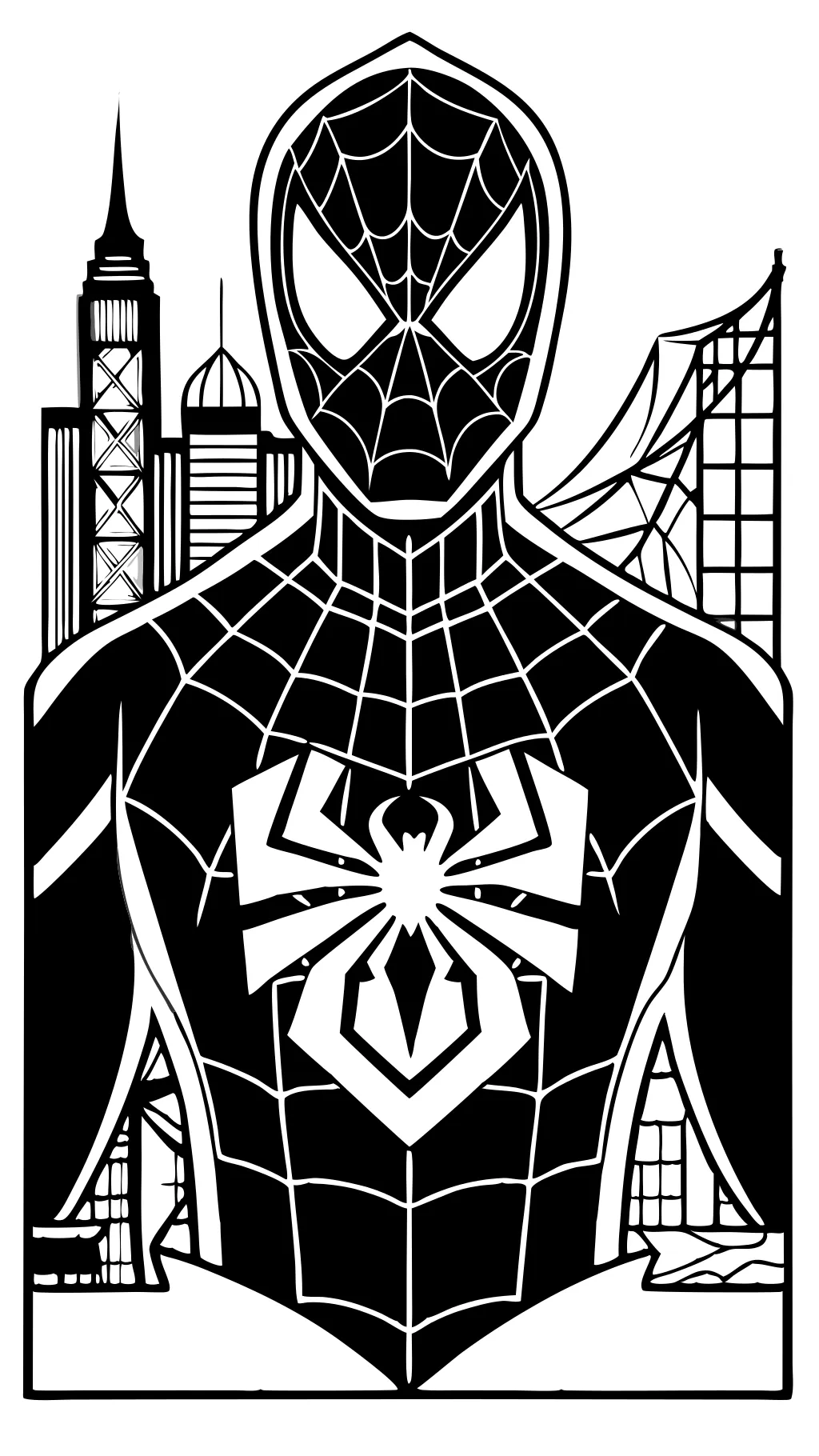 spider verse coloring page